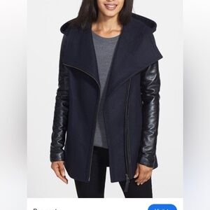 Mackage Leather & Wool Odelia hooded jacket